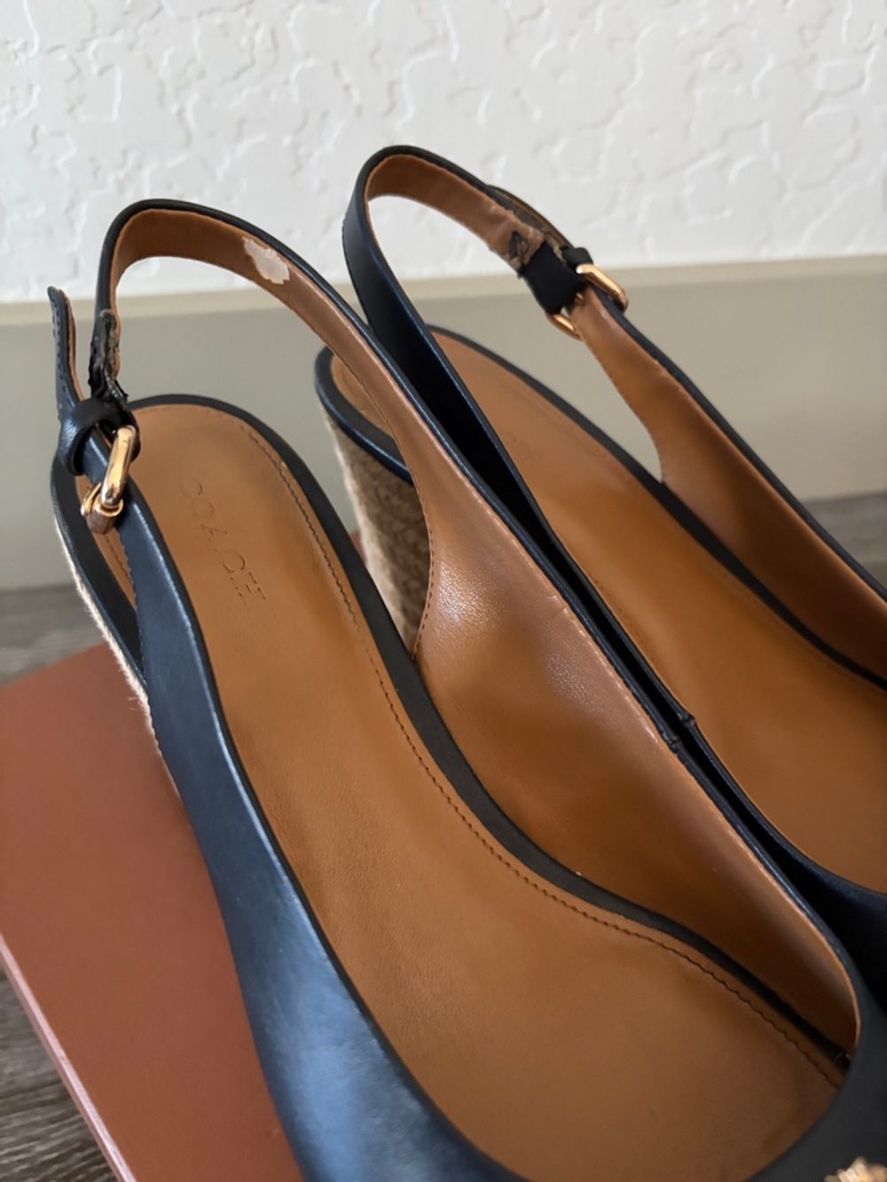 Coach Navy Wedges - Picture 4 of 6